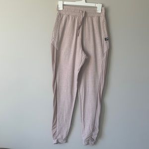 Gymshark light pink sweatpants with mesh detailing (part of matching set)